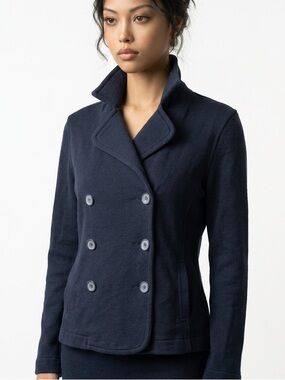 Jacob Women's Navy Double-Breasted Peacoat